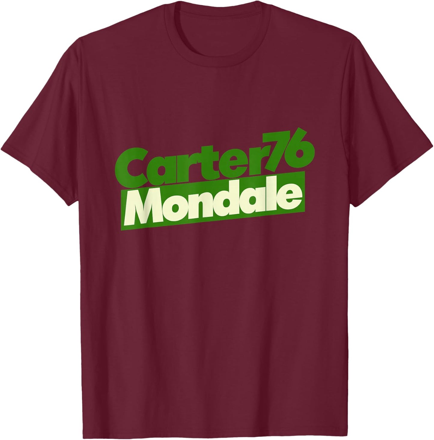 Jimmy Carter Mondale 76 shirt vintage politics T-Shirt - T-Shirt | Maroon