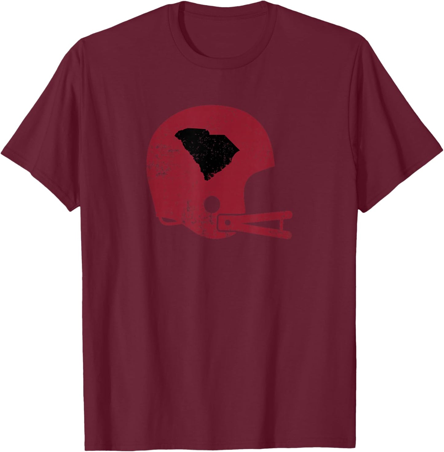 Vintage Football Helmet Shirt State of South Carolina Shirt T-Shirt - T-Shirt | Maroon