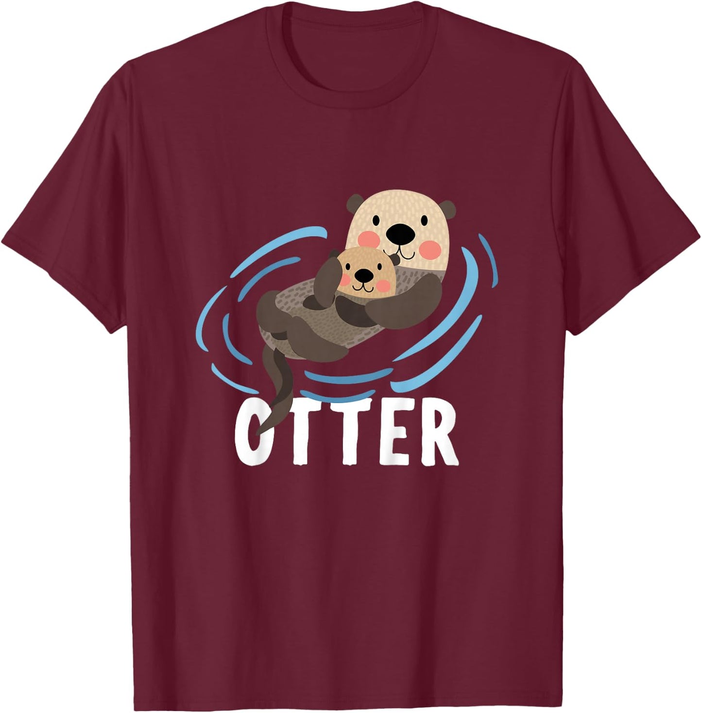 Kids Otter Shirt for Boys Or Girls | Cute Otter Gift T-Shirt - T-Shirt | Maroon