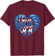 I Wear Blue For My Mom Heart Diabetes Awareness T-Shirt - T-Shirt | Maroon
