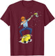 Dabbing Janitor , Funny Dancing Gift Custodian T-Shirt - T-Shirt | Maroon