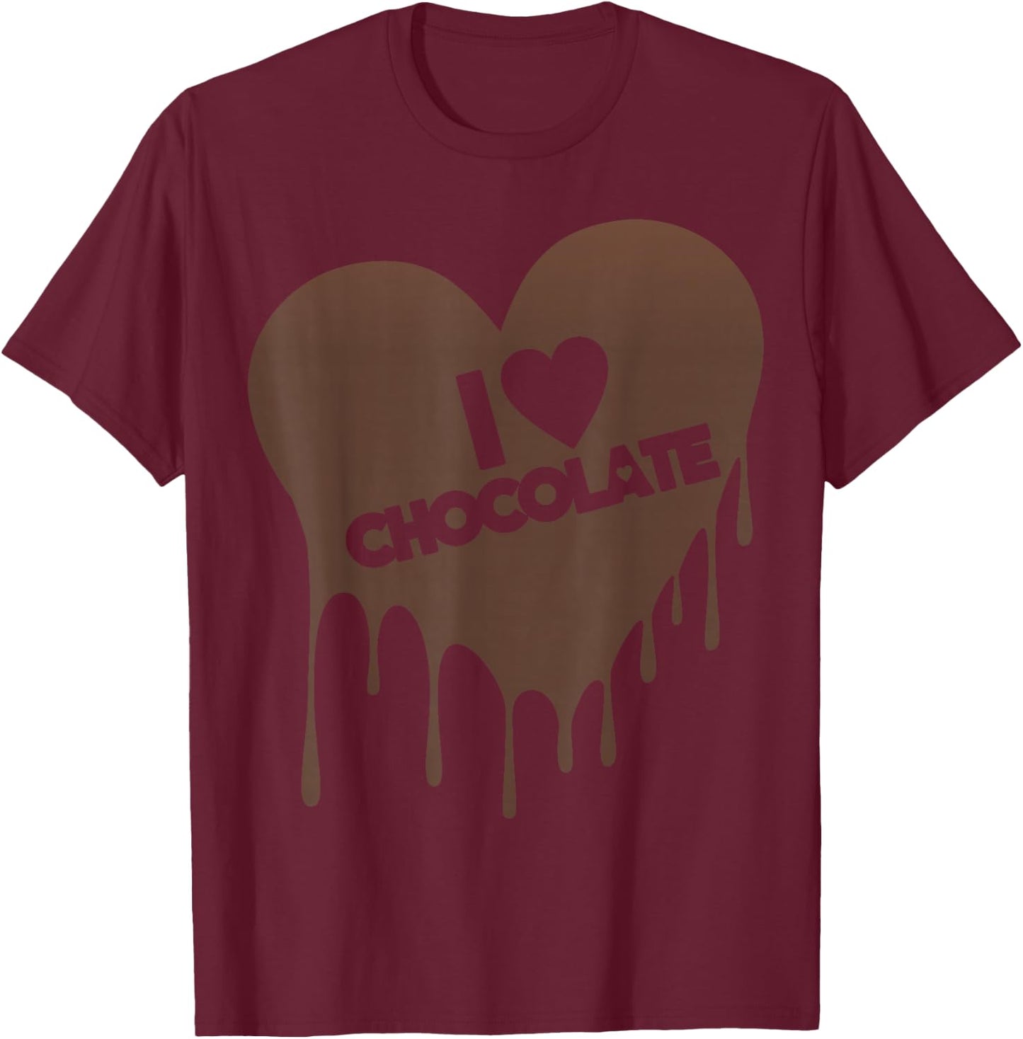 I Love Chocolate - Candy Heart Lover Shirt T-Shirt - T-Shirt | Maroon