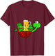Smileteesfunnya Funny Upside Down Turtle Drinking Beer T-Shirt - T-Shirt | Maroon