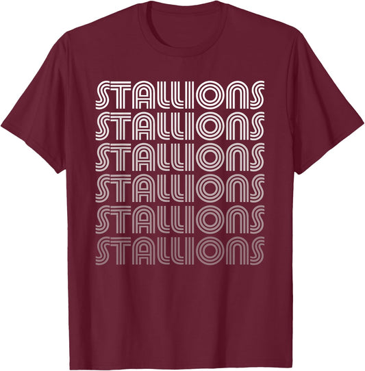 Vintage Stallions T-Shirt - T-Shirt | Maroon