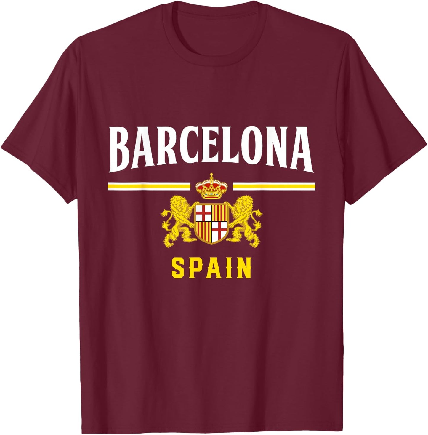 Barcelona Spain Jersey Barcelona Espana Vintage Souvenir T-Shirt - T-Shirt | Maroon