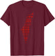 Palestine Palestinian Cross Stitch Map T-Shirt - T-Shirt | Maroon
