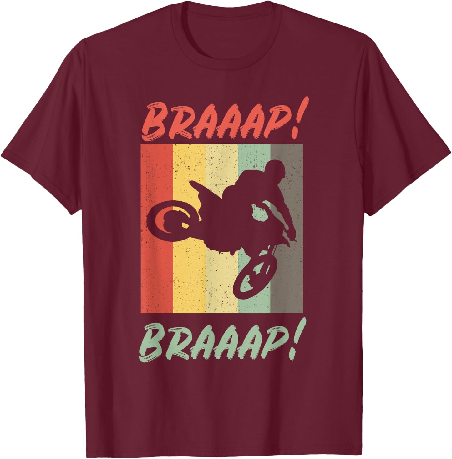 Retro Dirt Bike Rider - Vintage MX Motocross Supercross T-Shirt - T-Shirt | Maroon