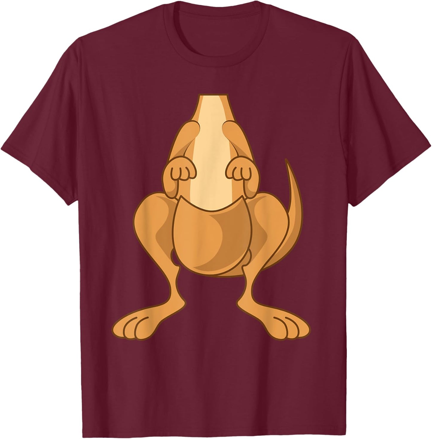 Funny Kangaroo Costume Shirt - Funny Halloween Easy DIY Gift T-Shirt - T-Shirt | Maroon