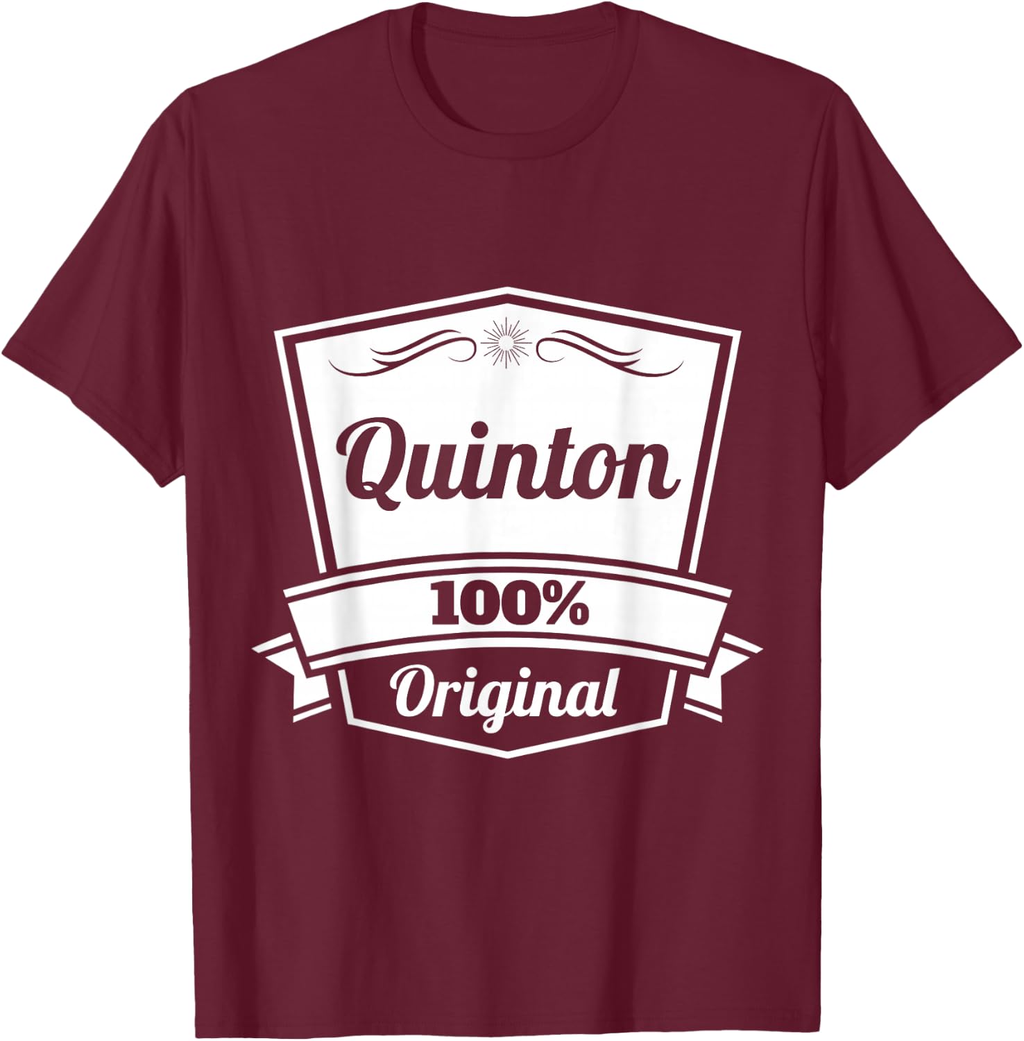 Quinton Gift Shirt / Quinton Personalized Name Birthday T-Shirt - T-Shirt | Maroon