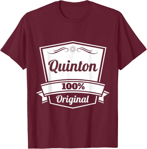 Quinton Gift Shirt / Quinton Personalized Name Birthday T-Shirt - T-Shirt | Maroon