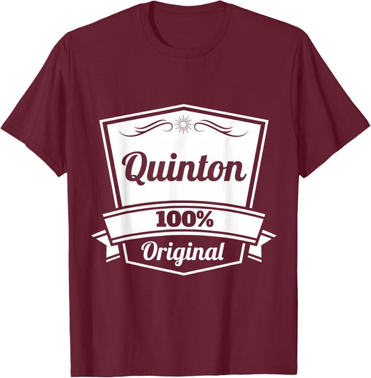 Quinton Gift Shirt / Quinton Personalized Name Birthday T-Shirt - T-Shirt | Maroon