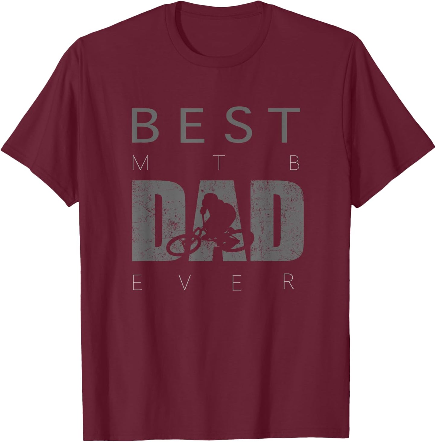 Best MTB Dad Ever Mountain Bike Shirt - Vintage MTB T Shirt T-Shirt - T-Shirt | Maroon