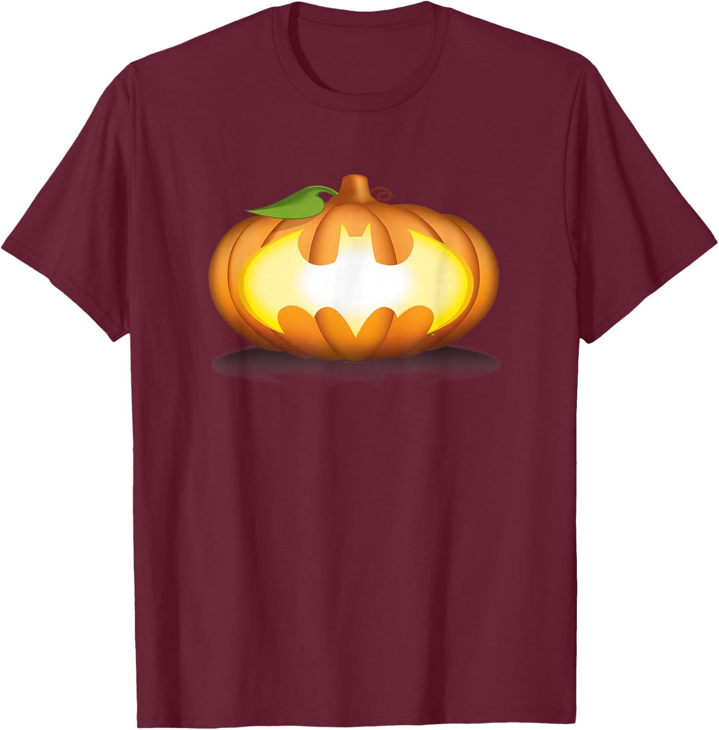 Batman Halloween Pumpkin Logo T Shirt T-Shirt - T-Shirt | Maroon