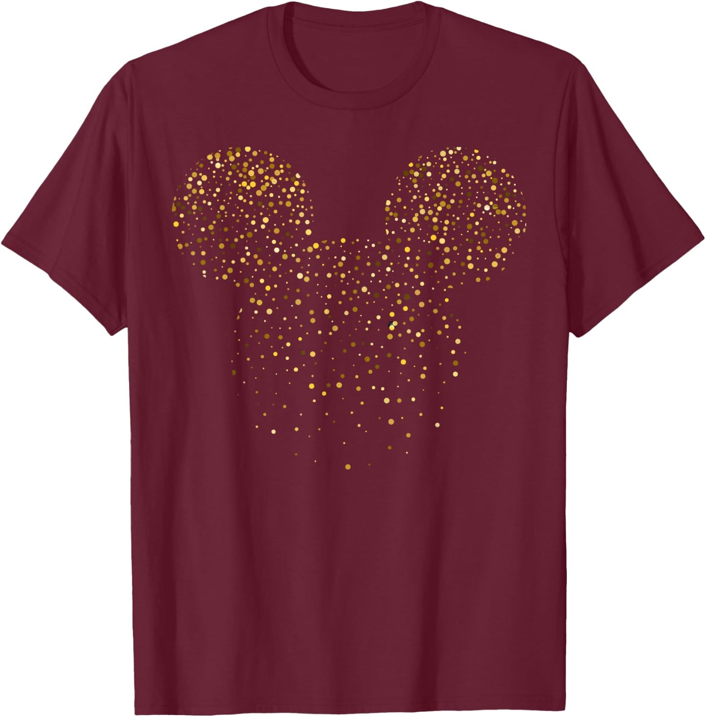 Disney New Year's Mickey Mouse Confetti Small T-Shirt - T-Shirt | Maroon