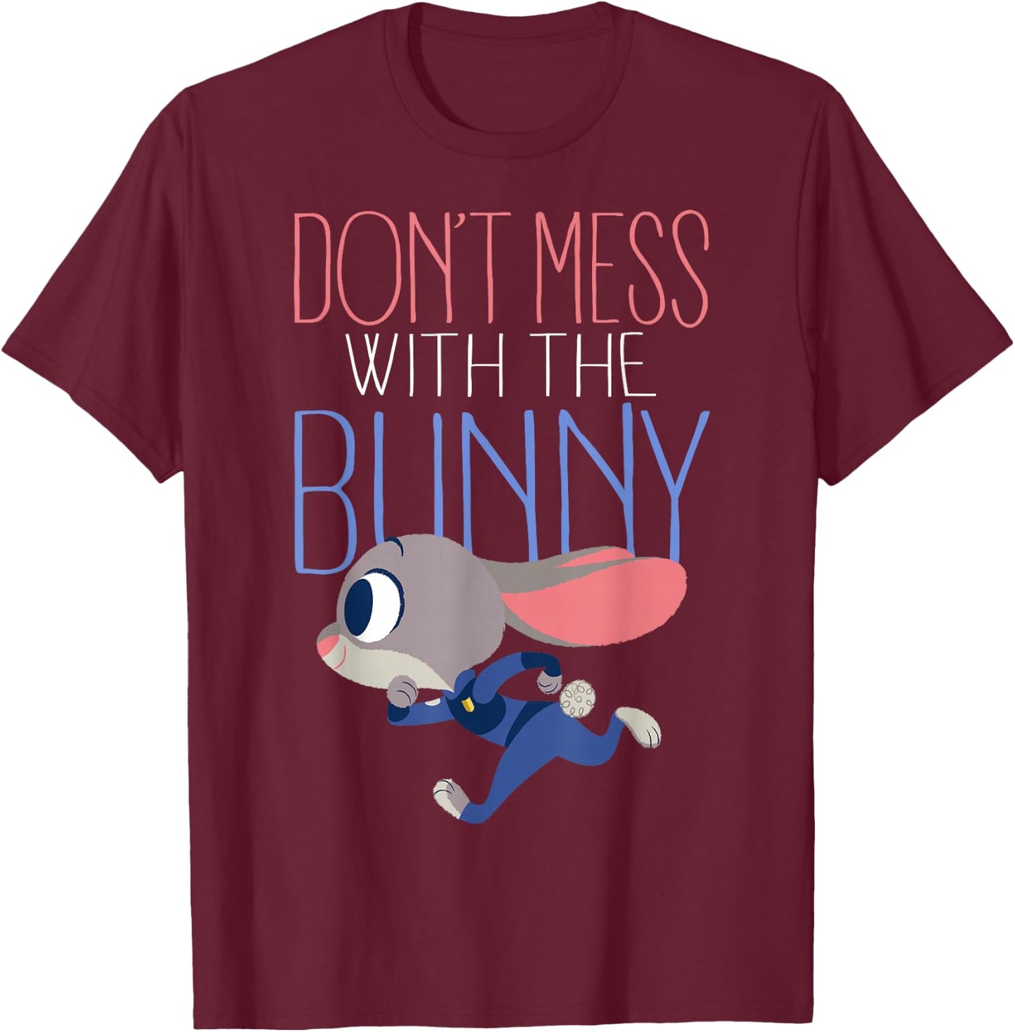 Disney Zootopia Judy Don't Mess With Her Graphic T-Shirt - T-Shirt | Maroon