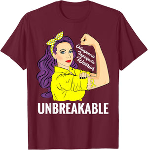 Osteogenesis Imperfecta Wishbone Day Awareness T-Shirt - T-Shirt | Maroon