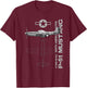 P-51 Mustang WWII Fighter Airplane Profile T-Shirt - T-Shirt | Maroon