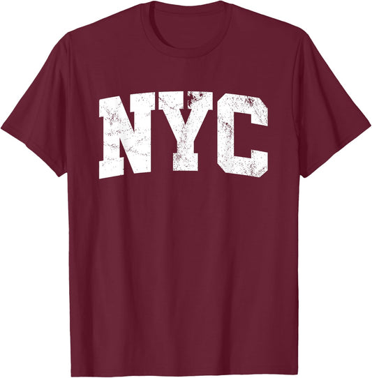NYC New York City USA State T-Shirt - T-Shirt | Maroon