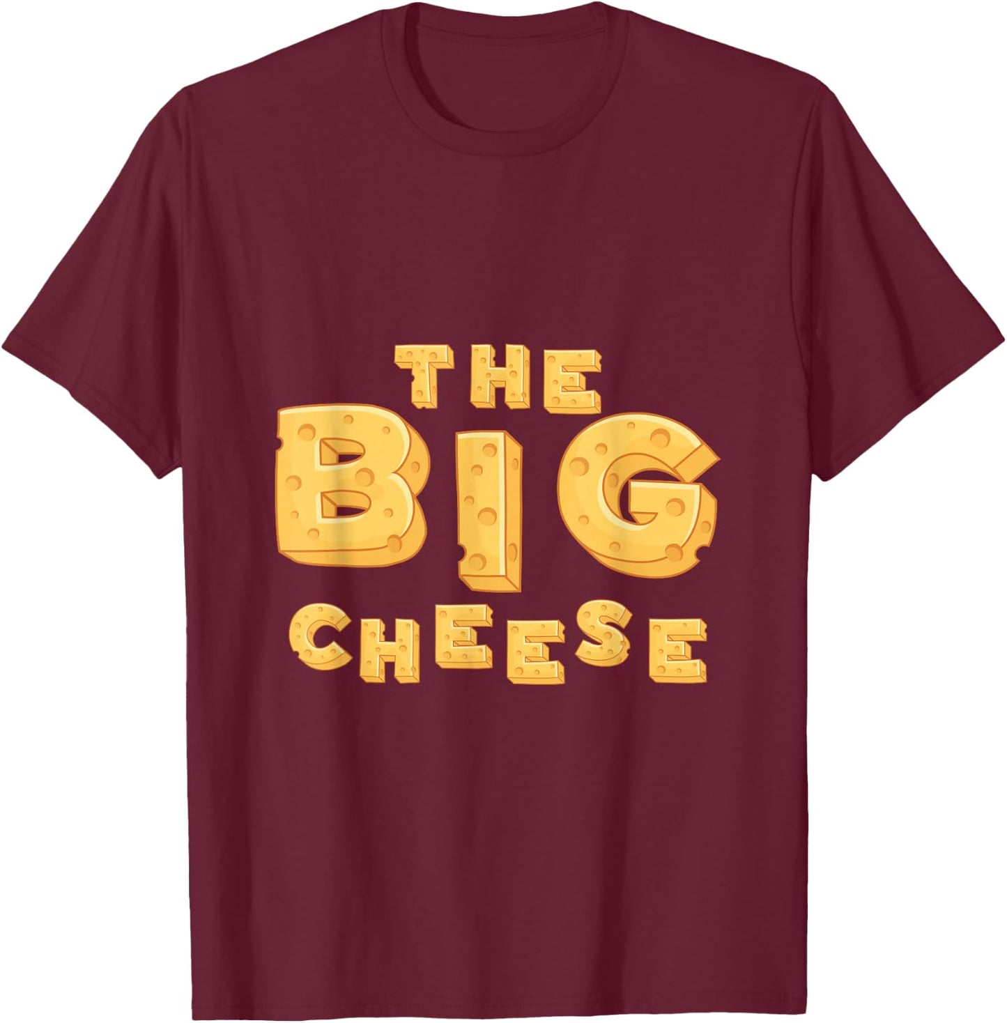 The Big Cheese Funny Birthday Gift Vegan Fiend T-Shirt - T-Shirt | Maroon