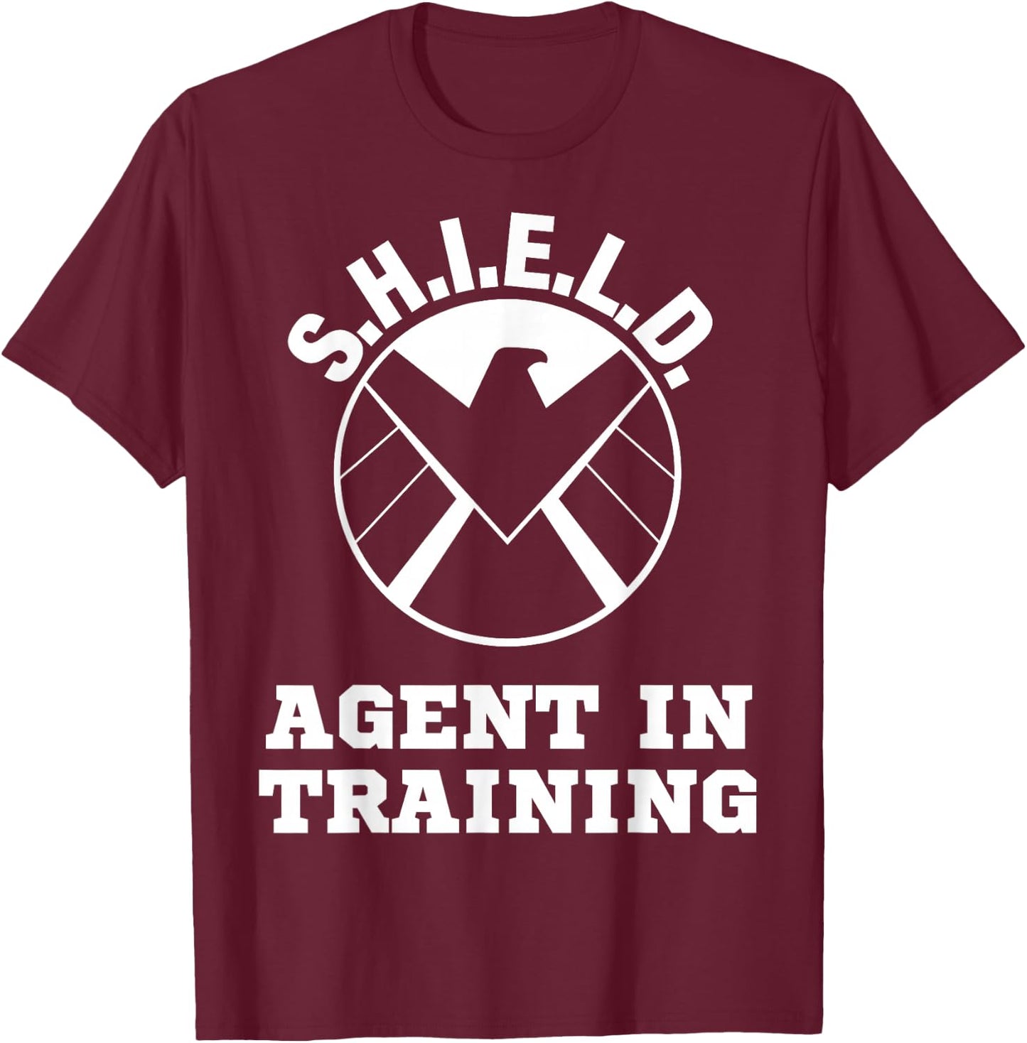 Marvel S.H.I.E.L.D. Agent In Training Eagle Academy T-Shirt - T-Shirt | Maroon