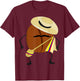 Colombian Coffee Bean Guy , traditional folk clothes T-Shirt - T-Shirt | Maroon