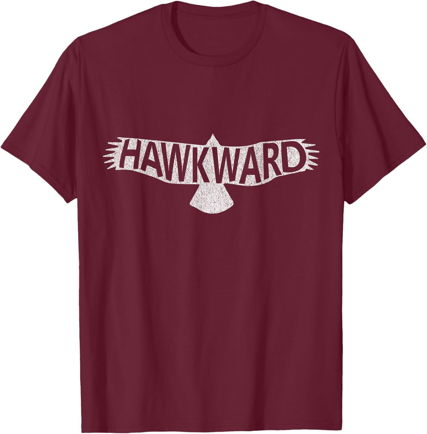Hawk-ward Awkward Hawk Pun Shirt T-Shirt - T-Shirt | Maroon