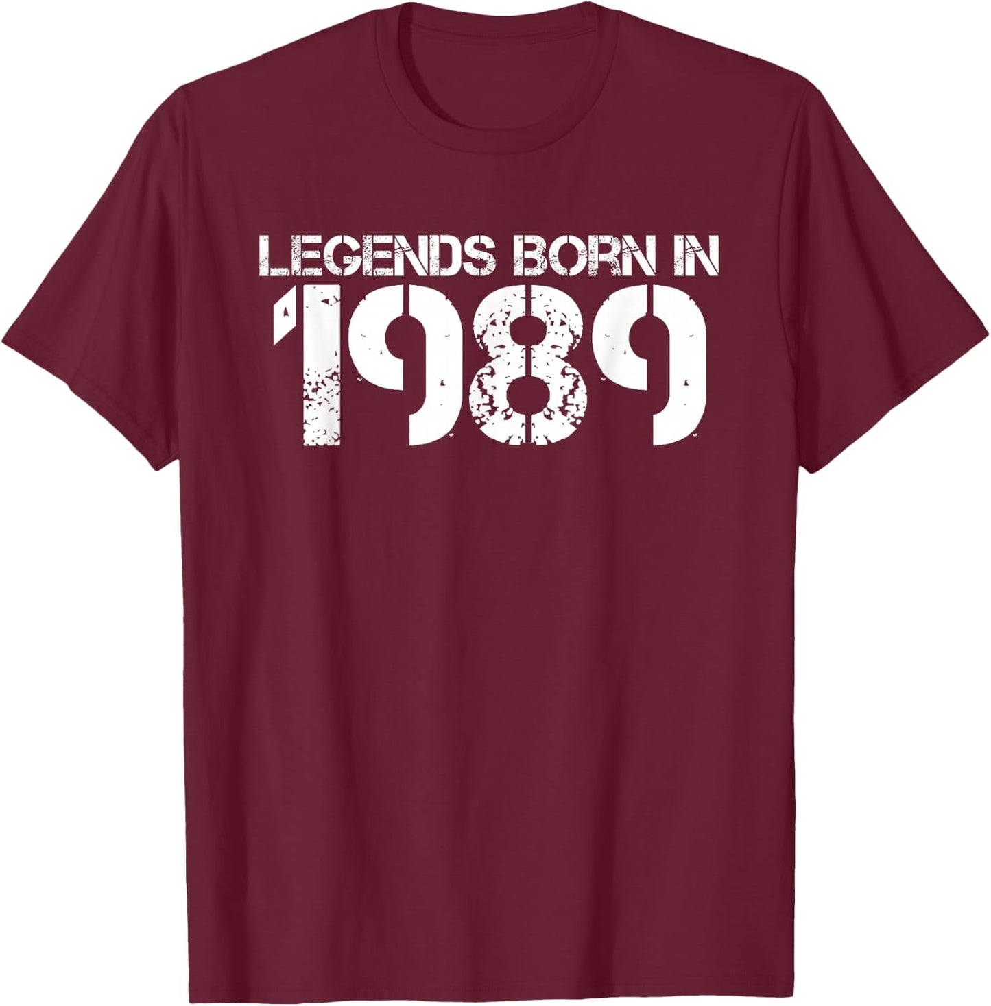 Legends Born in 1989 shirt T-Shirt - T-Shirt | Maroon