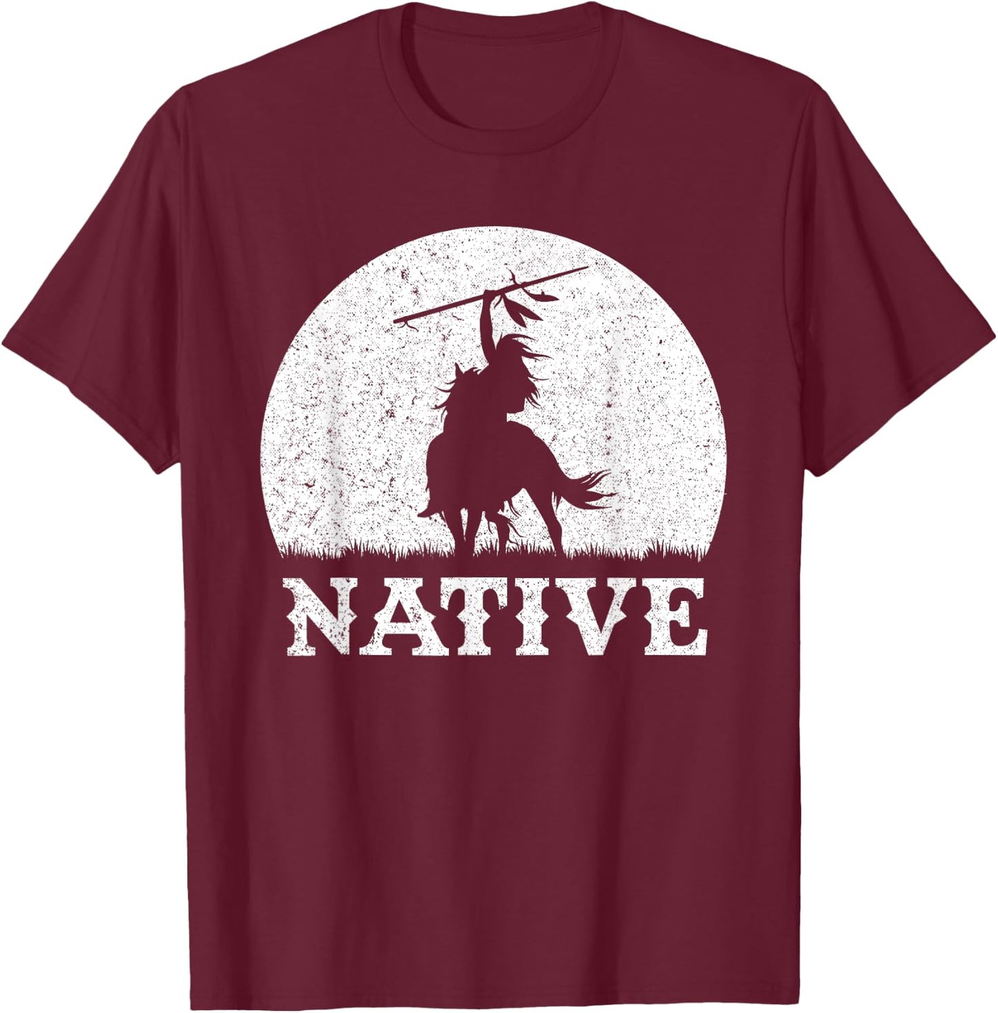 Northwest Native American Knight Pride Mountain Warrior T-Shirt - T-Shirt | Maroon
