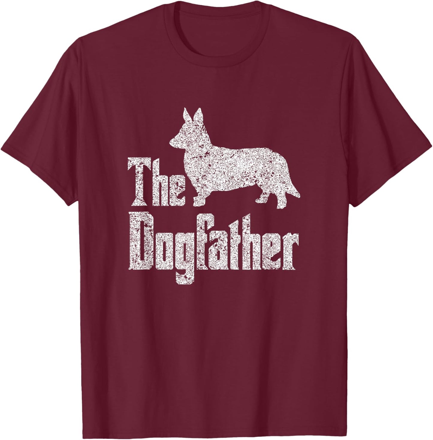 The Dogfather Cardigan Welsh Corgi funny dog gift Women Girls Kids T-Shirt - T-Shirt | Maroon