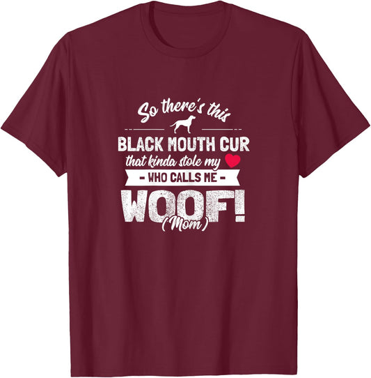 Black Mouth Cur Mom - Dog Owner Gift Humor Women T-Shirt - T-Shirt | Maroon
