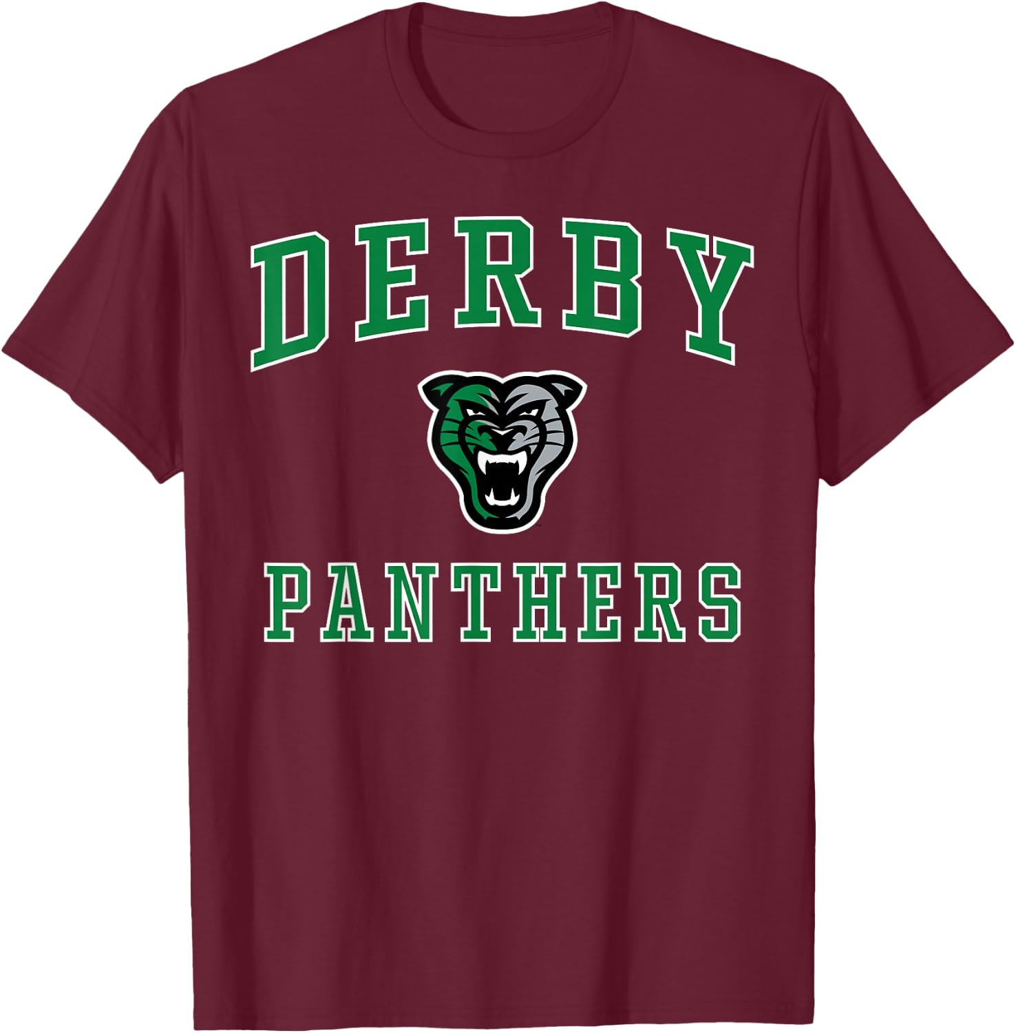 Derby High School Panthers T-Shirt - T-Shirt | Maroon