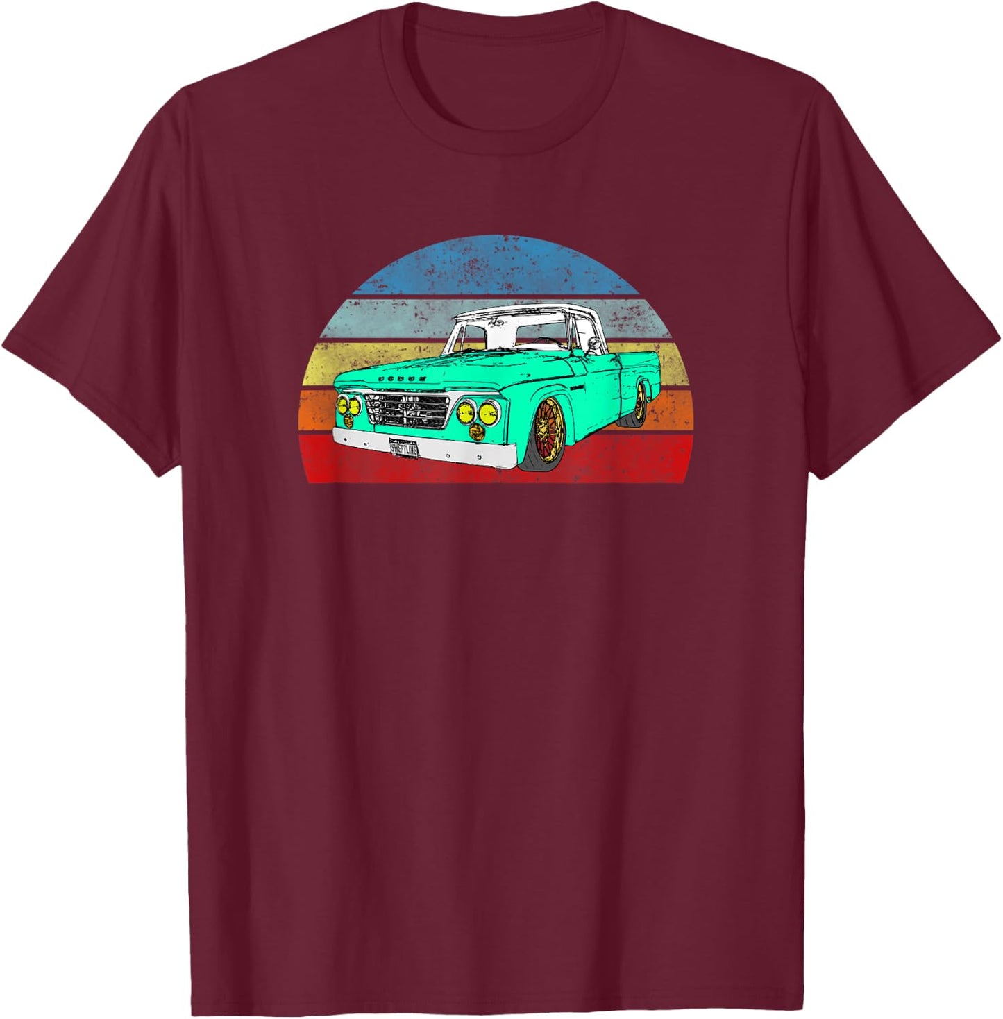 Sweptline Vintage Classic Truck Shirt 61-71 T-Shirt - T-Shirt | Maroon
