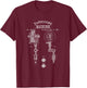 Schematic Representation of a Tattoo Machine T-Shirt - T-Shirt | Maroon