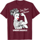 Lung Cancer Warrior Unbreakable Awareness Gift Shirt T-Shirt - T-Shirt | Maroon