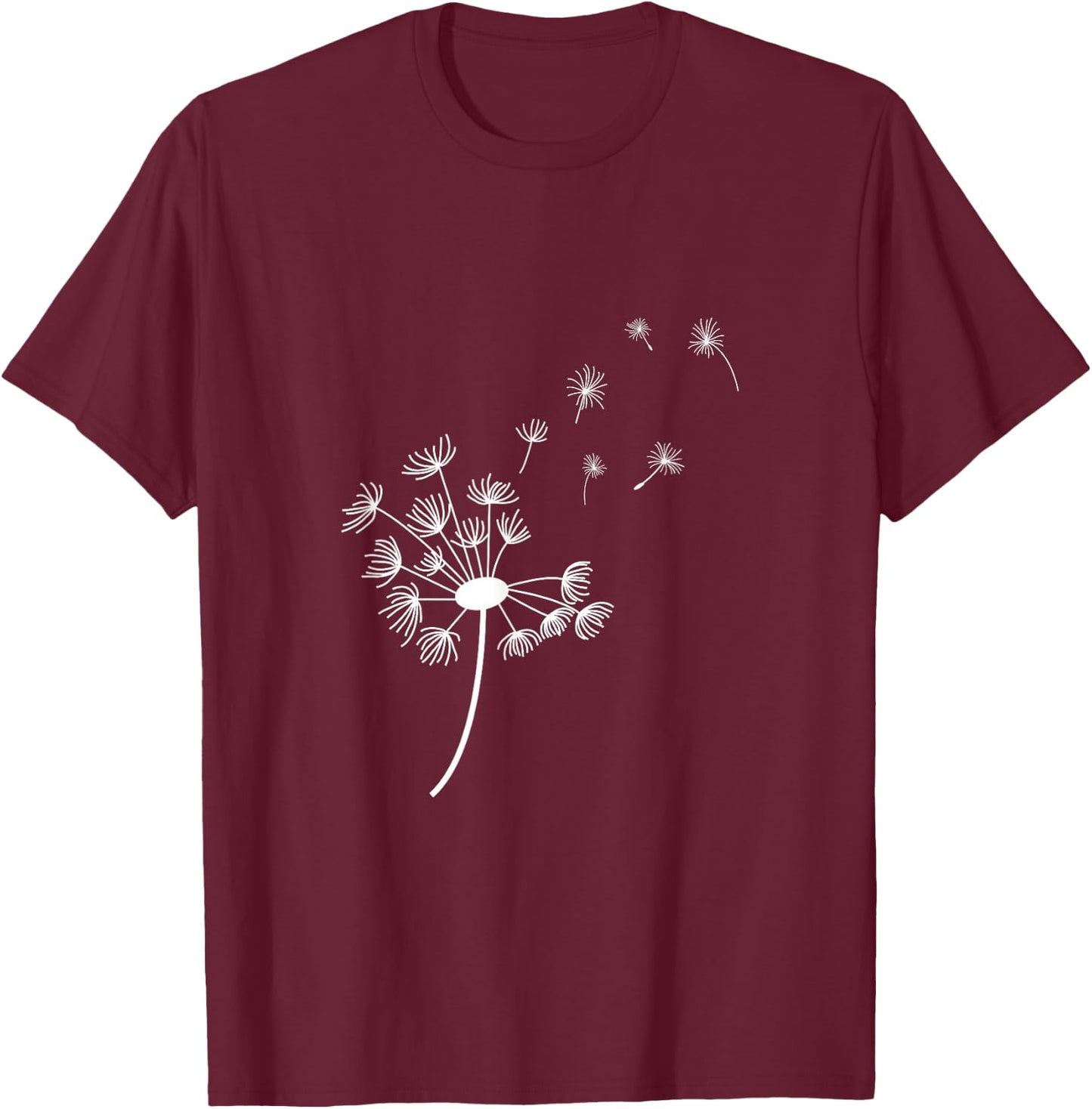 Dandelion Shirt - Graphic Women Dandelion T-Shirt - T-Shirt | Maroon