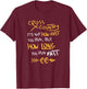 Funny Cross Country Quote Shirt CC Runner Gift T-Shirt - T-Shirt | Maroon
