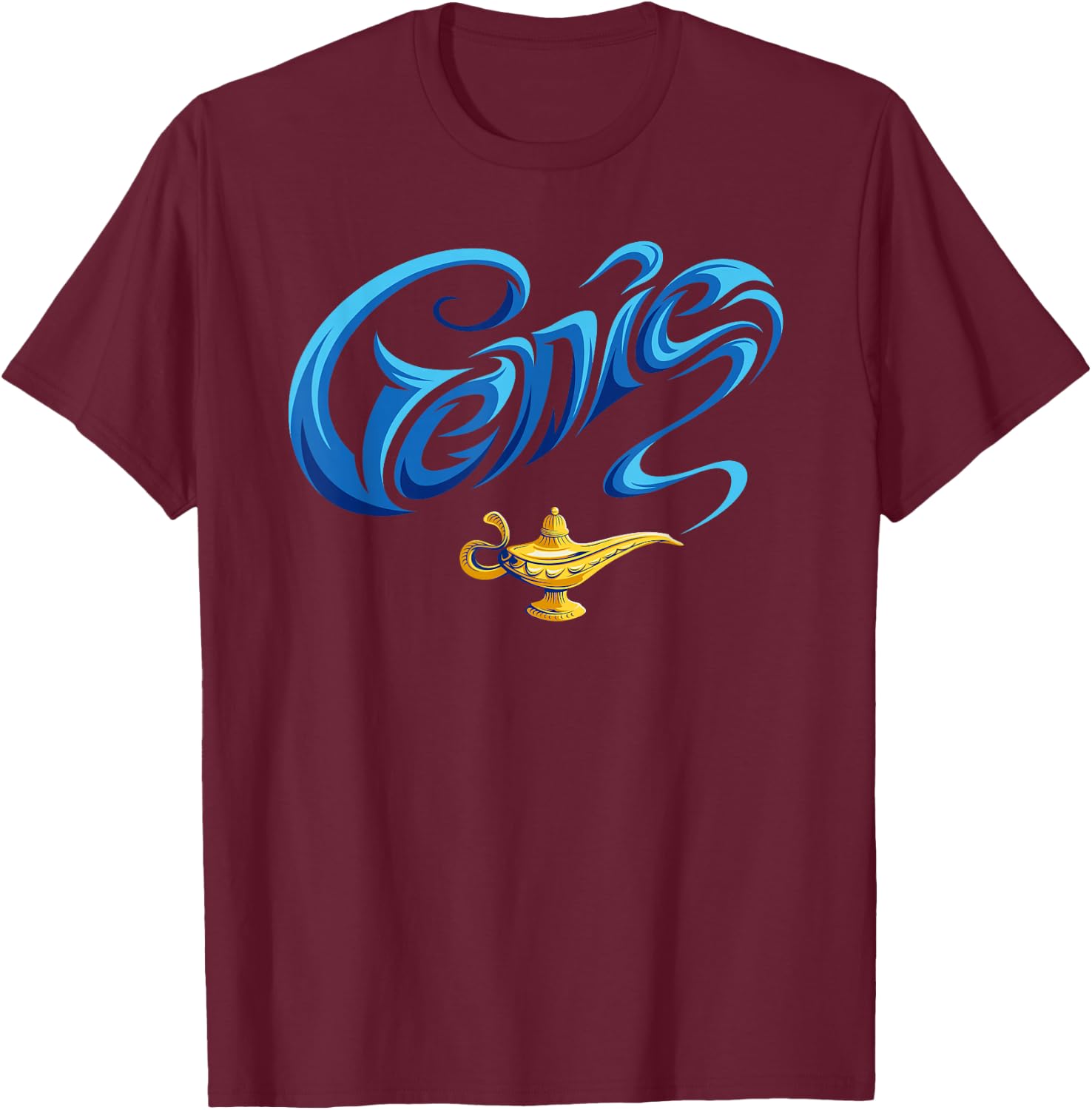 Disney Aladdin Magic Lamp Genie Live Action T-Shirt - T-Shirt | Maroon