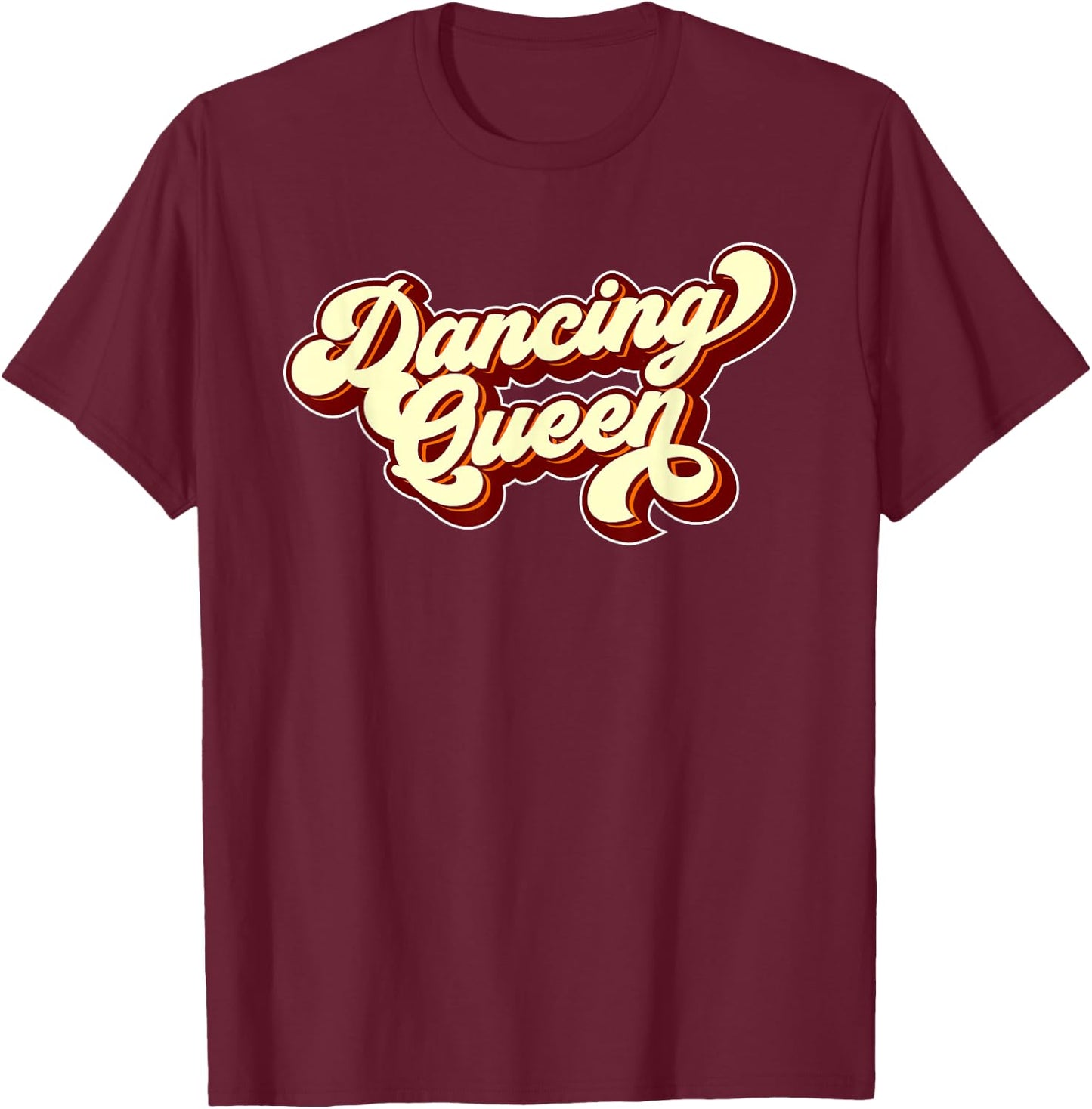 Dancing Queen 70s Disco T-Shirt - T-Shirt | Maroon