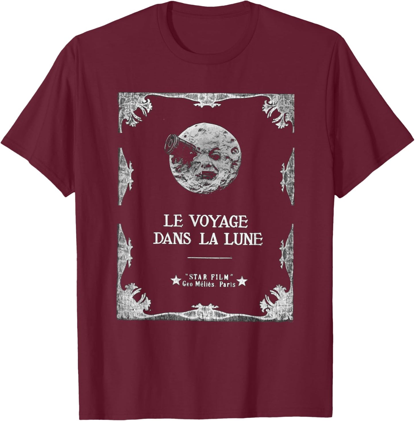A Trip to the Moon ( Le Voyage dans la Lune) Classic Movie T-Shirt - T-Shirt | Maroon