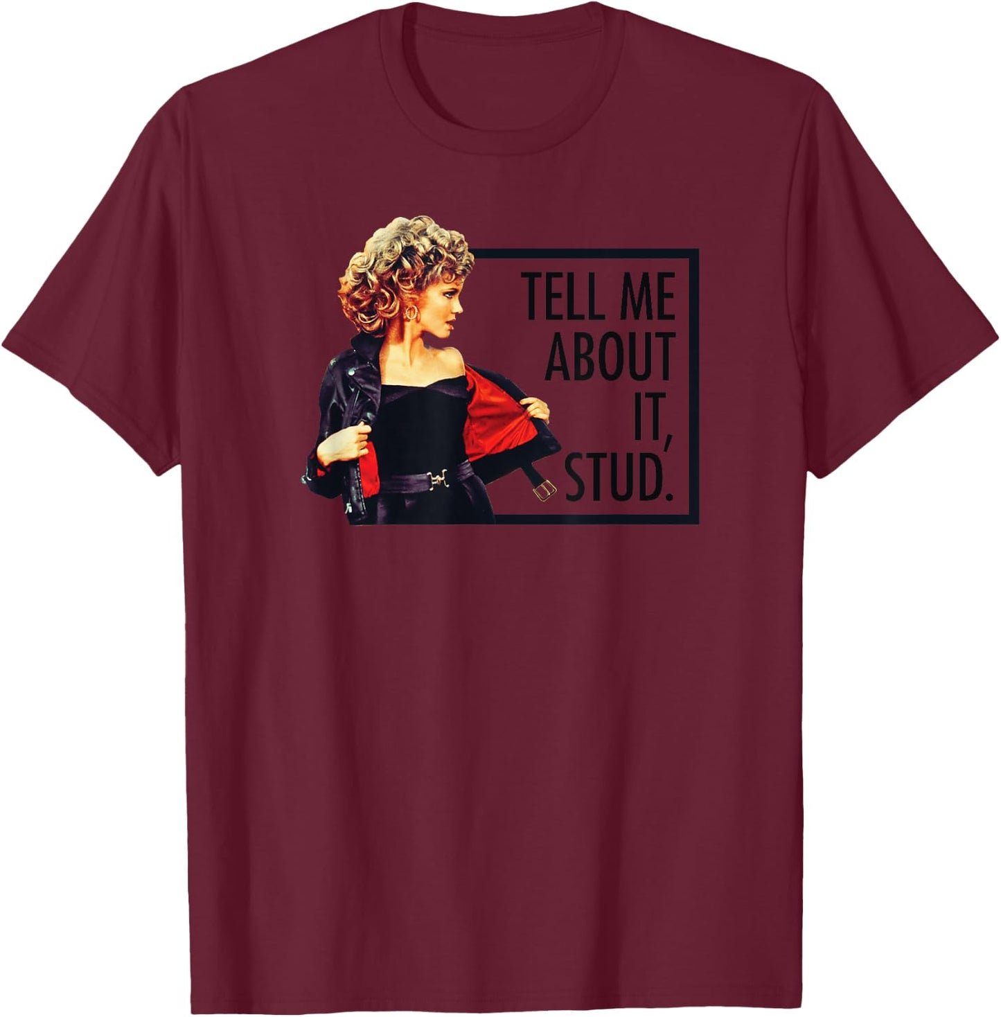 Grease Tell Me About It Stud T-Shirt - T-Shirt | Maroon