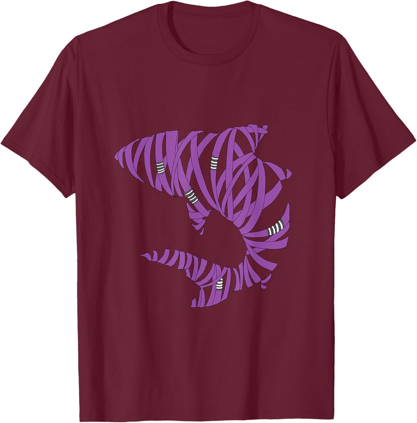 Bjj Jiu Jitsu Belt Shark - Purple Belt T-Shirt - T-Shirt | Maroon