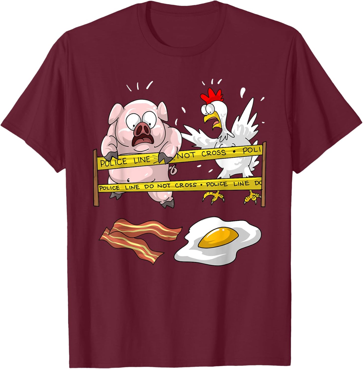 Funny Police Officer Design Women Cop Police Officer T-Shirt - T-Shirt | Maroon