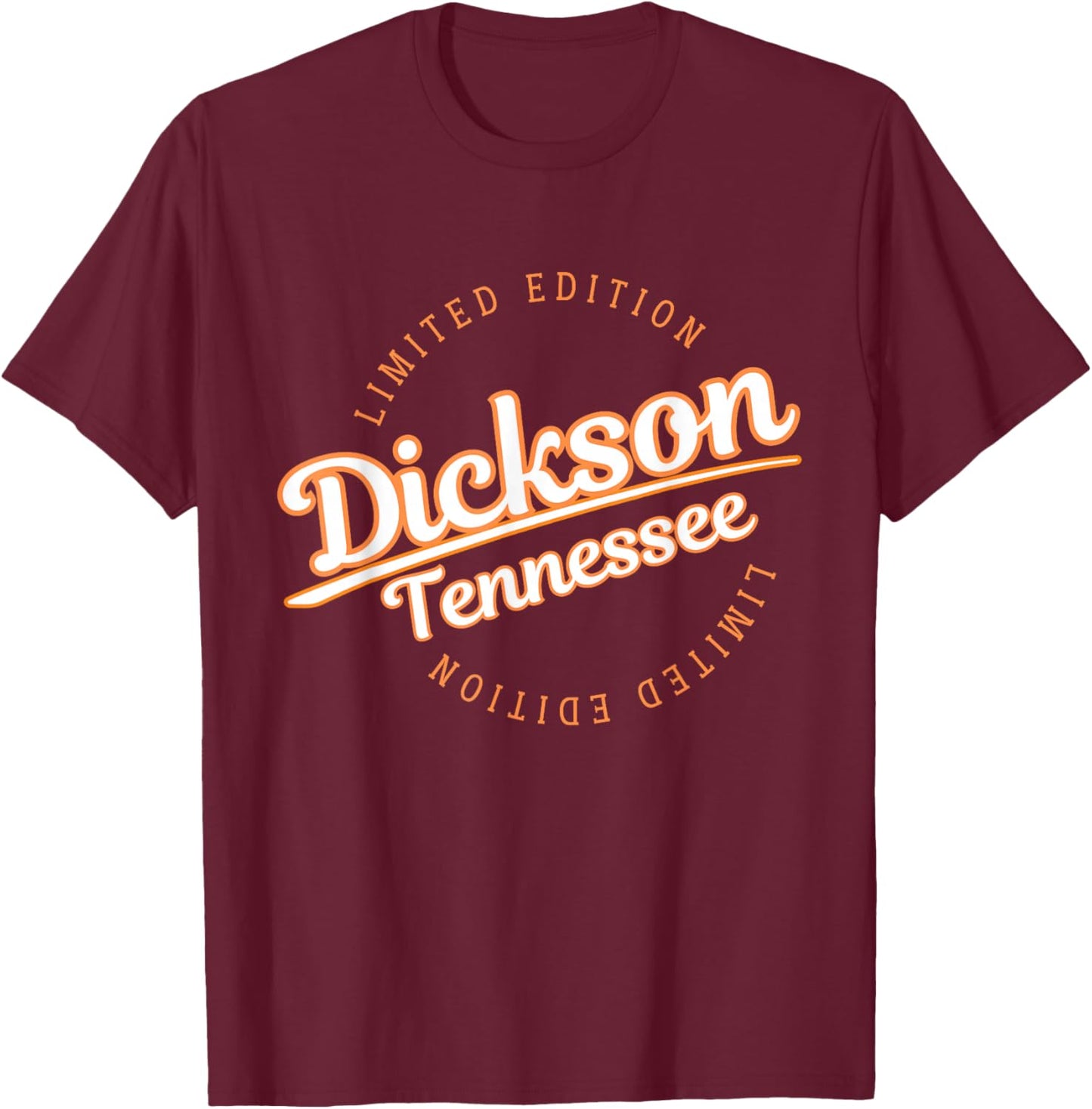 Retro Athletic Dickson TN Apparel T-Shirt - T-Shirt | Maroon
