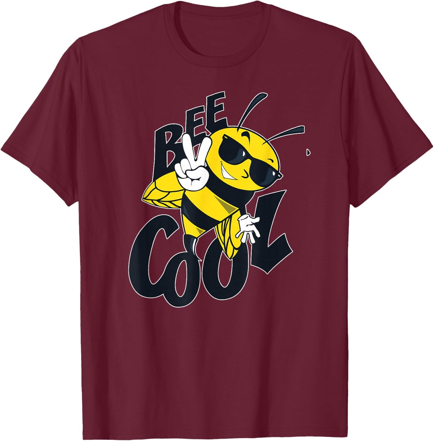 Bee Honey Bee Bumblebee Honeycomb Bee Cool T-Shirt - T-Shirt | Maroon