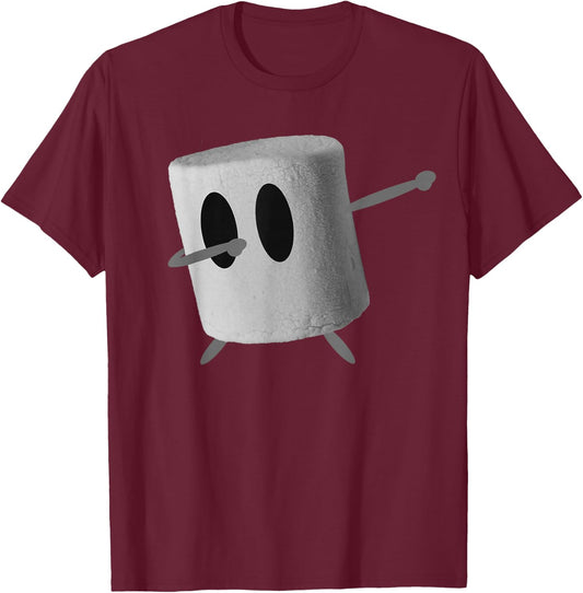 Cute Dabbing Marshmallow T-Shirt - T-Shirt | Maroon