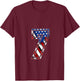 Women's Number 7 Red White and Blue American Flag #7 Jersey Shirt V-Neck T-Shirt - T-Shirt | Maroon