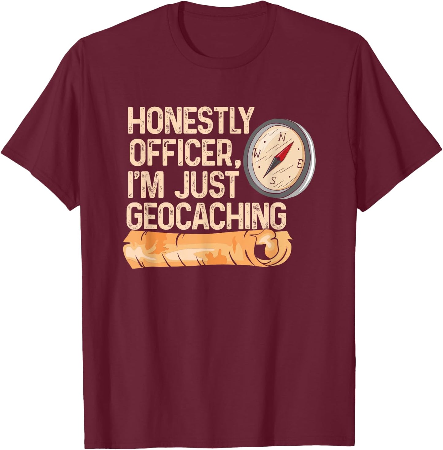 Metal Detecting for Geocacher Detectorist Geocaching T-Shirt - T-Shirt | Maroon