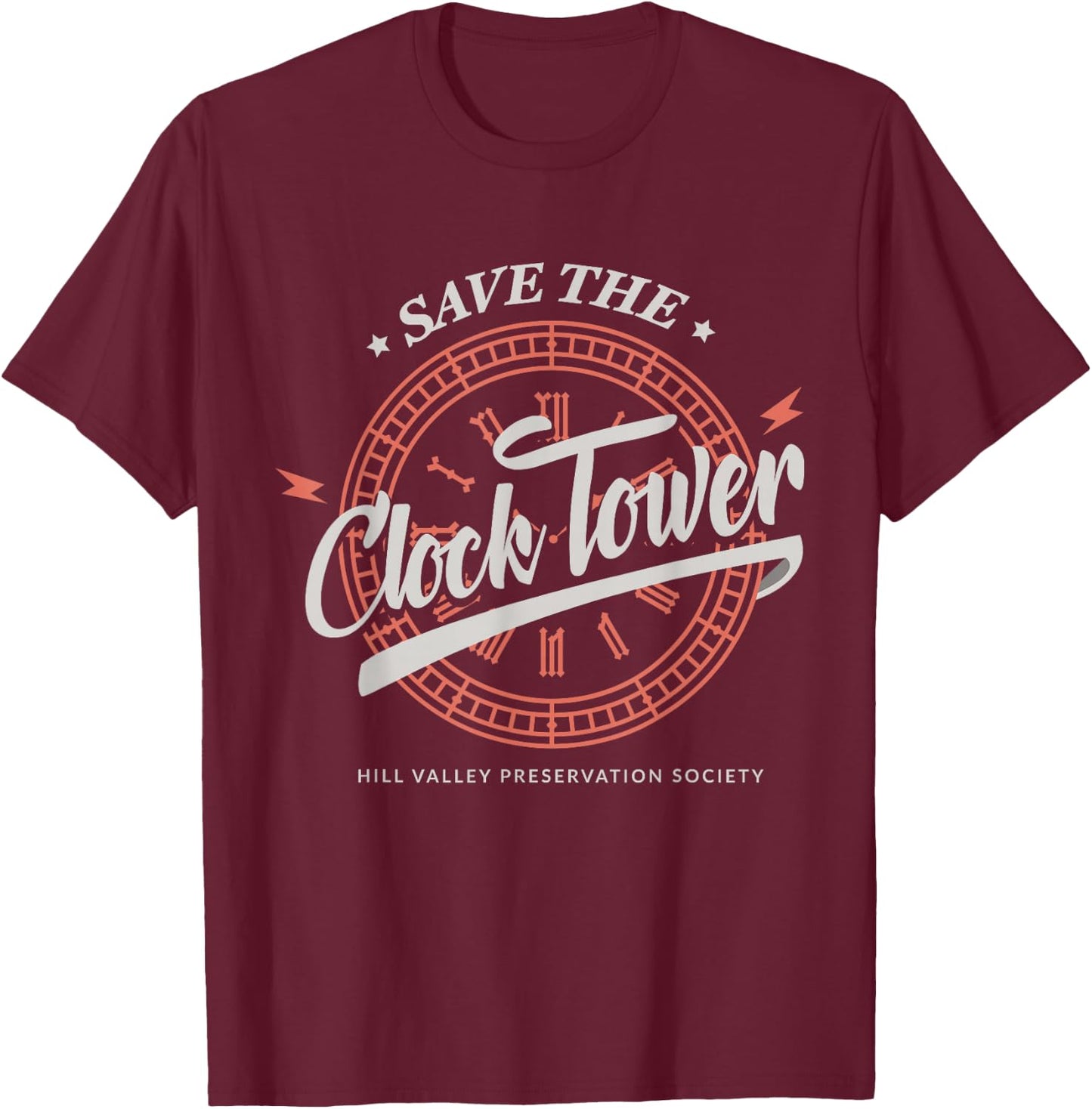 Save The Clock Tower - Movie Quote T-Shirt - T-Shirt | Maroon
