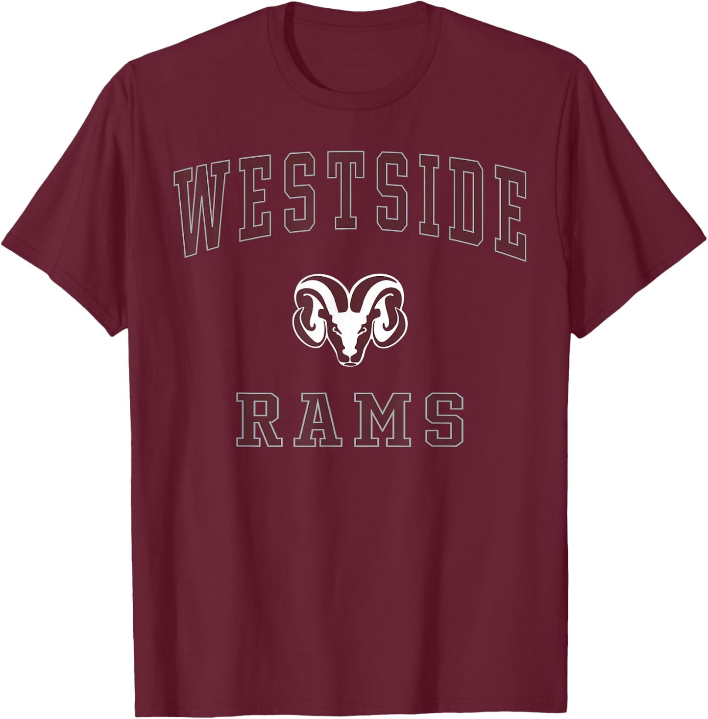 Westside High School Rams T-Shirt - T-Shirt | Maroon