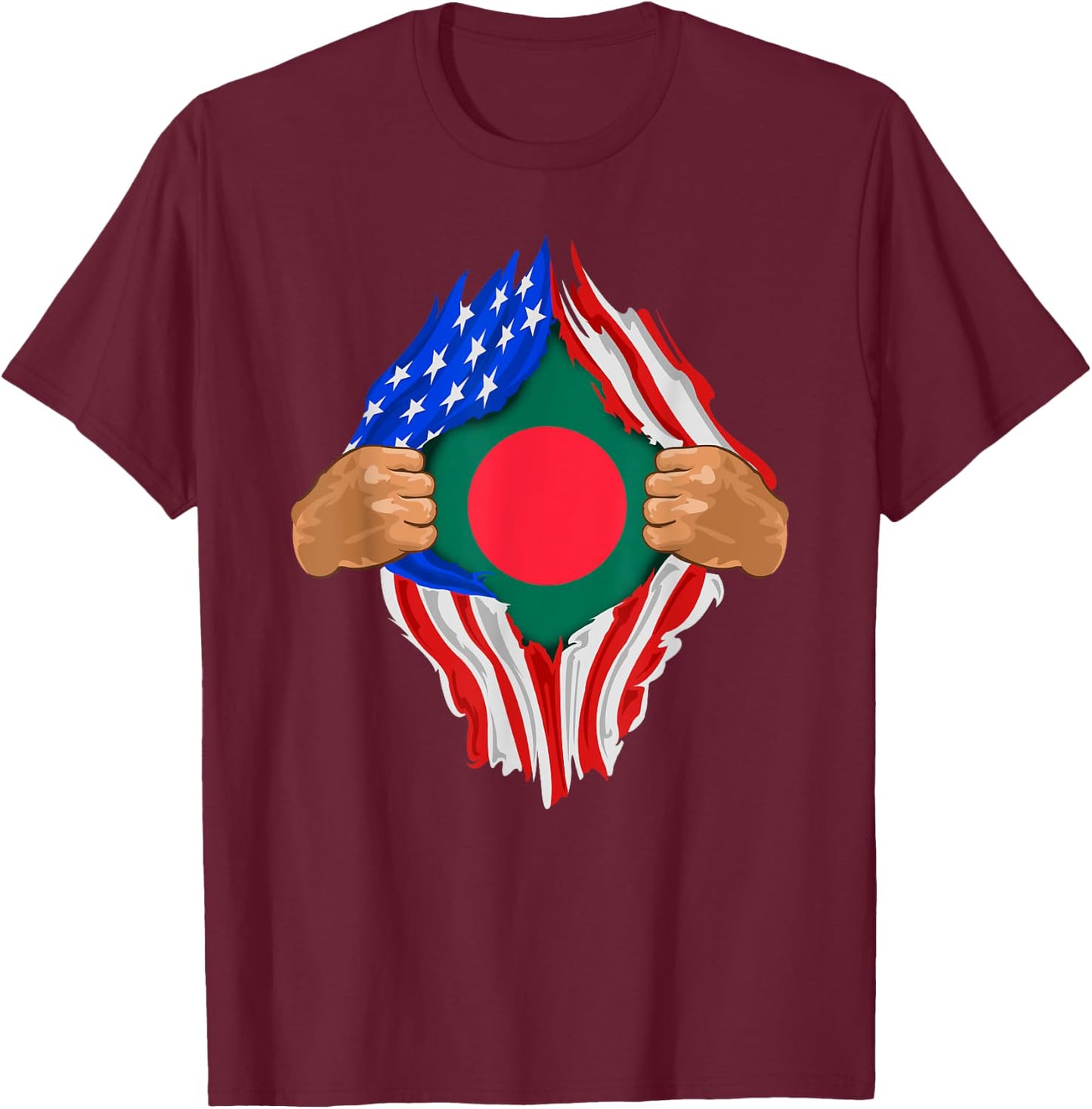 Bangladeshi Blood Inside Me | Bangladesh Flag Gift T-Shirt - T-Shirt | Maroon